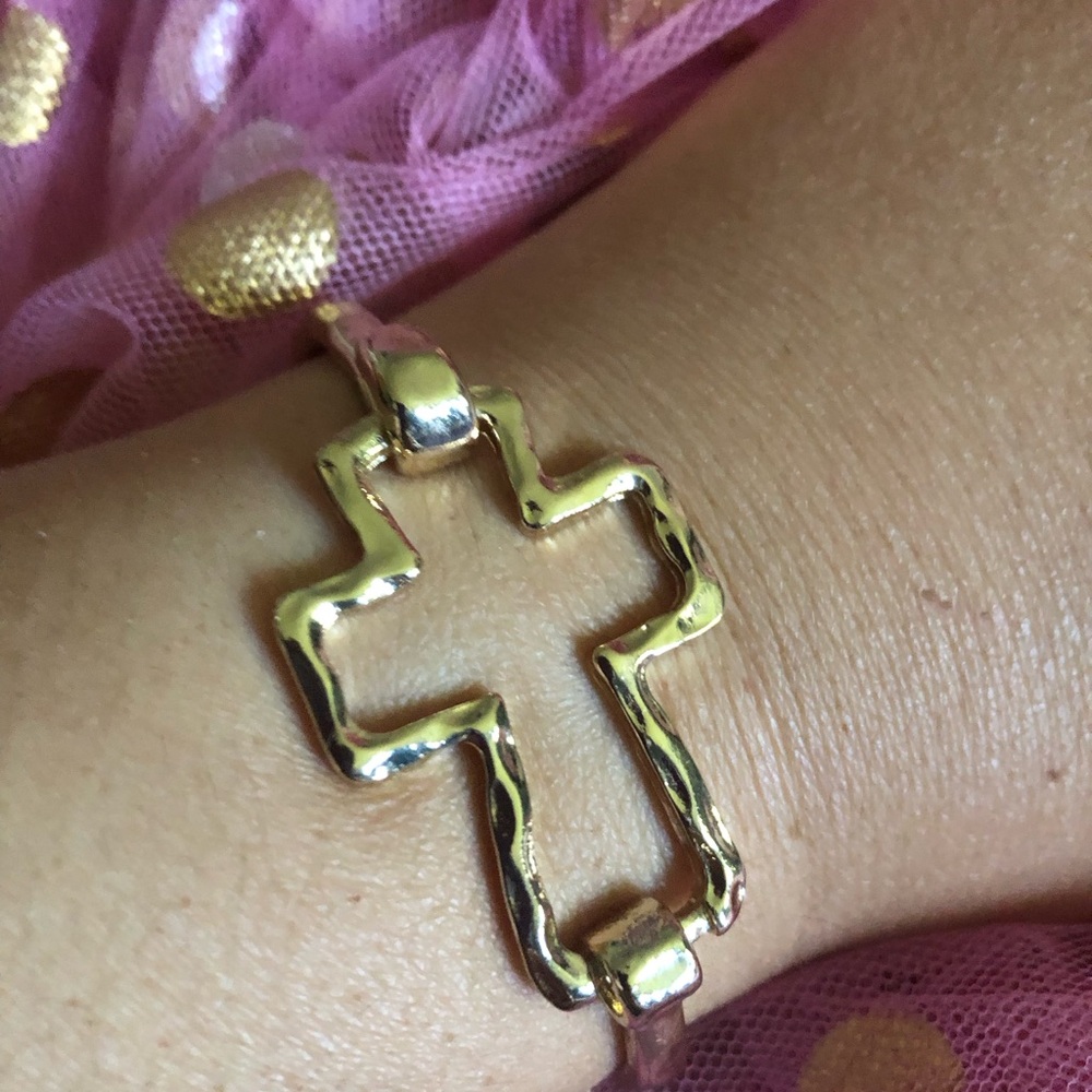 Gold Cross Bracelet